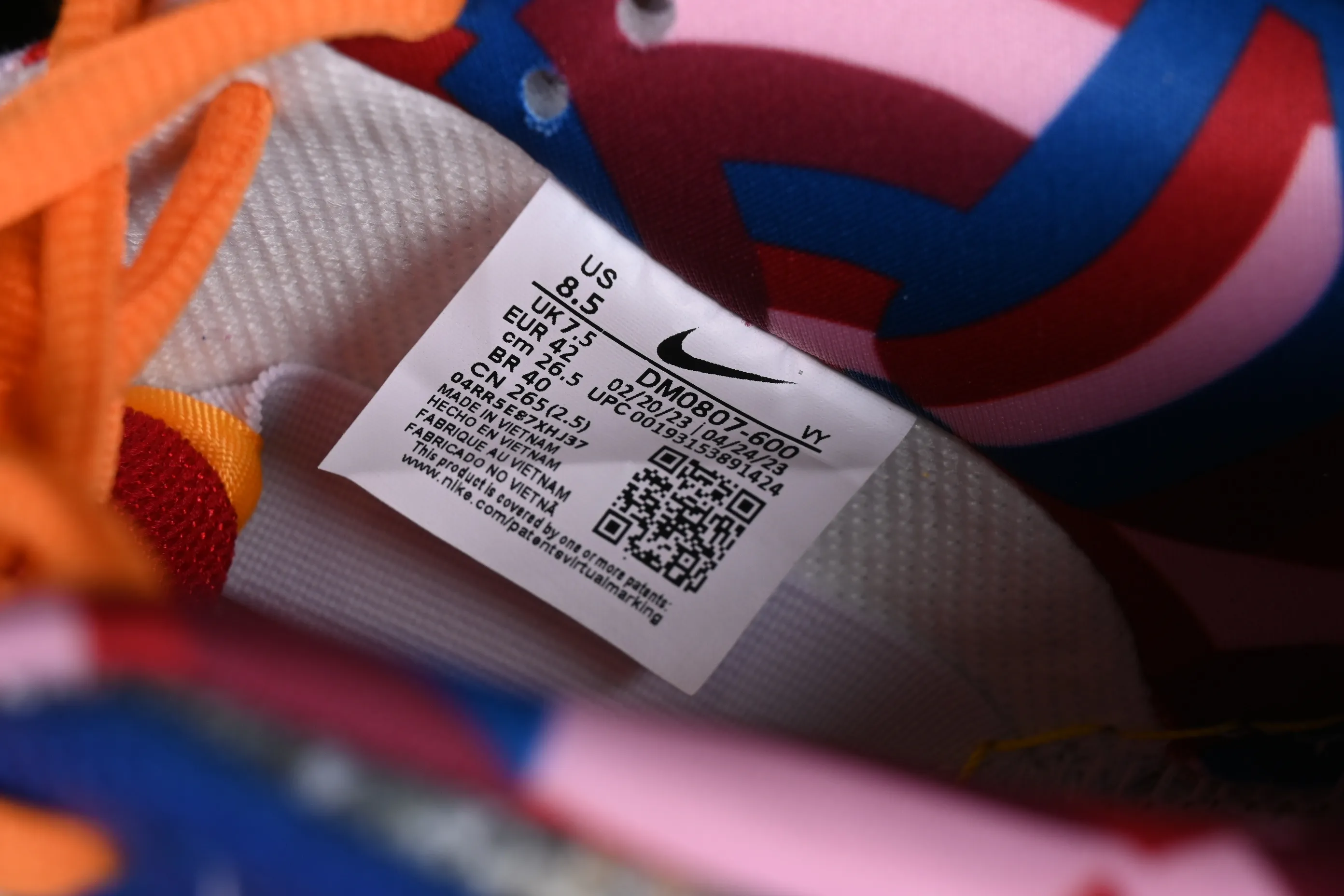 All categories Nk SB Dunk series Nk SB Dunk Low low-top sneakers Nk SB Dunk Low Pro QS "What Thepaul" element style stitching SB low-top casual sneakers DM0807-600
